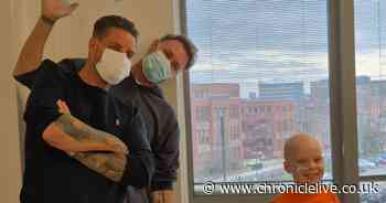 Boyzlife legends Brian McFadden and Keith Duffy visit 'little superheroes' at Newcastle hospital