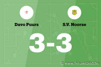 Davo Puurs en Noorse B eindigt op 3-3