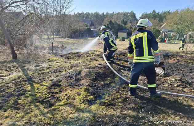 FW Südheide: Unerlaubtes verbrennen von Müll löst Flächenbrand in Unterlüß aus