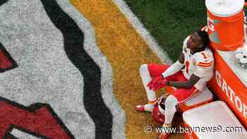 Chiefs receiver Xavier Worthy is arrested in Texas on a family violence assault charge