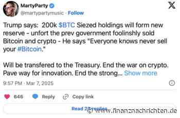 US-Krypto-Reserve: Fokus auf Bitcoin statt XRP, SOL und ADA