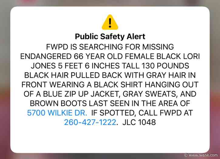 66-year-old missing woman found after Public Safety Alert issued