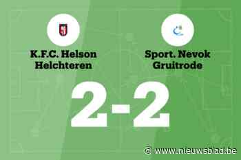 Gruitrode beëindigt reeks nederlagen met gelijkspel tegen Helson