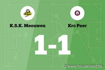 Meeuwen speelt gelijk tegen RC Peer