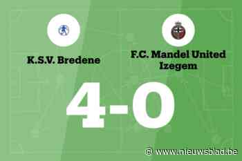 SV Bredene B wint thuis van Mandel United, mede dankzij twee treffers Ryckewaert