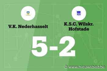 VK Nederhasselt wint tegen Wilskracht Hofstade door treffers van De Ville