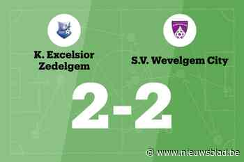 SV Wevelgem City speelt gelijk in uitwedstrijd tegen Excelsior Zedelgem