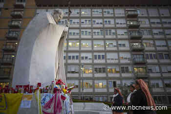 Pope Francis shows 'slight improvement' amid weekslong hospitalization, Vatican says