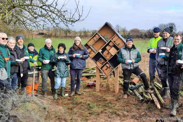 Vrijwilligers voeren natuurbeheerswerken uit aan geboorteplekje in het ‘Plezant Hoekske’
