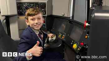 Young railway enthusiast gets birthday treat
