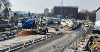 A63 roadworks: 'Half an Olympic swimming pool of concrete' delivered as work continues