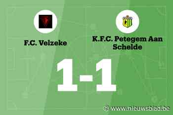 FC Velzeke speelt gelijk tegen KFC Petegem Aan Schelde