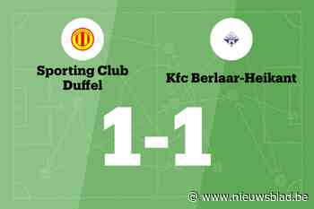 SC Duffel en Berlaar-Heikant eindigt op 1-1