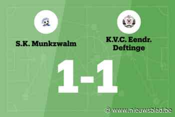 SK Munkzwalm B en VC Eendracht Deftinge delen de punten