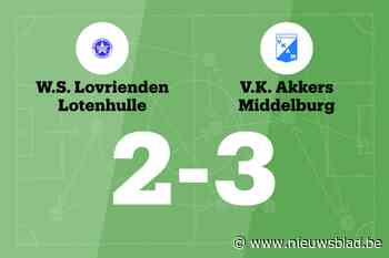 De Witte leidt VK Akkers Middelburg naar zege tegen WS Lotenhulle
