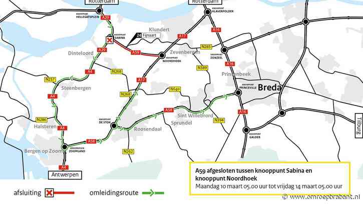 Deze snelweg gaat komende dagen dicht omdat er bomen gekapt moeten worden