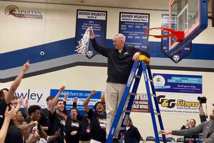 Daemen basketball's shining moments, cutting down the nets on both baskets