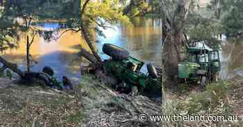Man in his 80s submerged, as tractor rolls into the river near Cowra