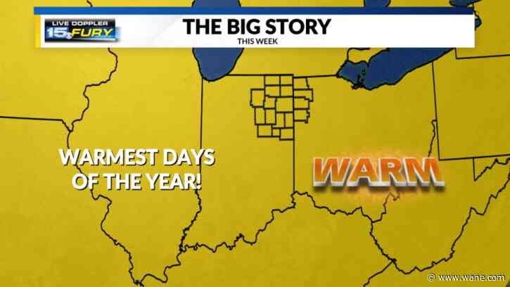 Warmest air of the year so far this week