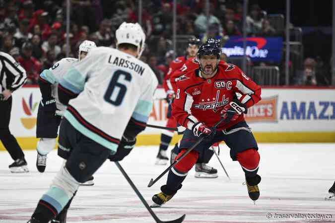 Capitals beat Kraken 4-2, Ovechkin scores 886th career goal