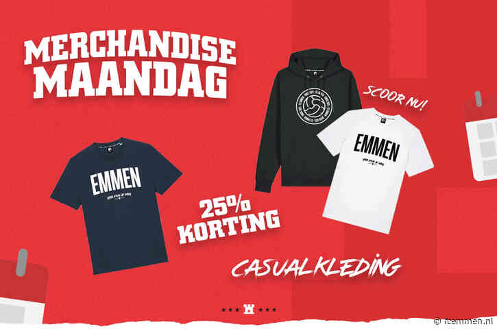 Merchandise Maandag: 25% korting op casual kleding