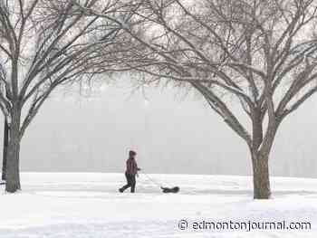 Edmonton weather: Cloudy skies foreshadow more snowfall this week