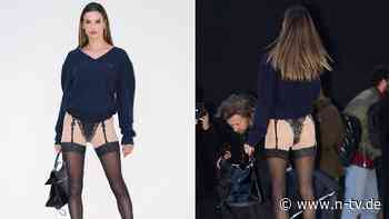 Gewagter Auftritt in Paris: Alessandra Ambrosio macht einen auf Strapse