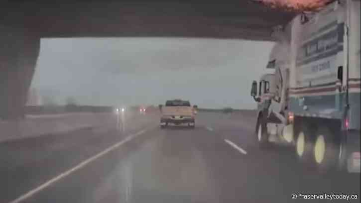 Garbage truck strikes overpass on Highway 99 in Lower Mainland: BCHP