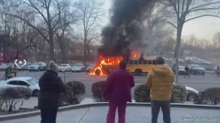 School bus catches fire in Williamsbridge