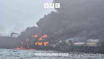 Oil tanker and cargo ship collide off East Coast