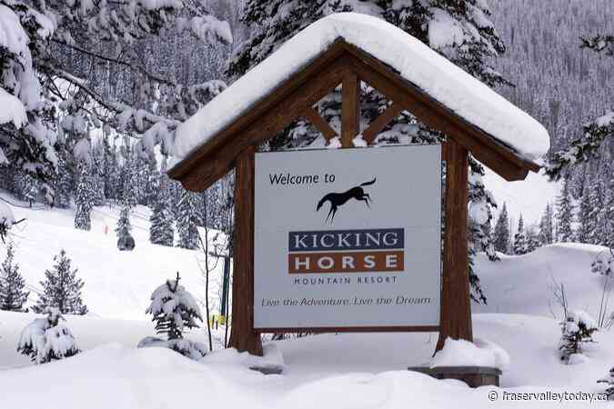 Gondola falls near base of lift at Kicking Horse ski resort near Golden, B.C.