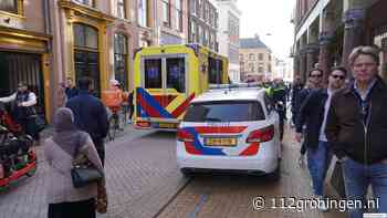 Fietsers komen met elkaar in botsing in de Brugstraat Groningen