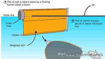 The mission to clean up 142,000 barrels of jet fuel: Step-by-step graphic reveals how rescue teams could tackle the leak after US oil tanker is struck off the coast of Yorkshire