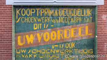 Historisch reclamebord aan de Molenwerf wordt gerestaureerd, zoektocht naar wie het heeft gemaakt