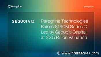 Peregrine Technologies raises $190M Series C led by Sequoia Capital at $2.5 billion valuation