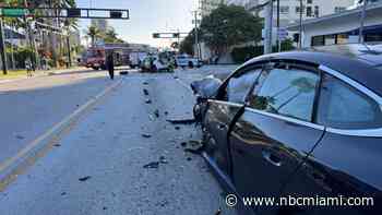 9 people injured in major multi-vehicle crash on Las Olas in Fort Lauderdale