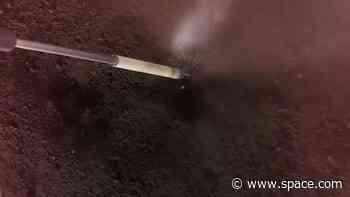 Watch sparks fly as Blue Ghost lander drills into the moon (video)