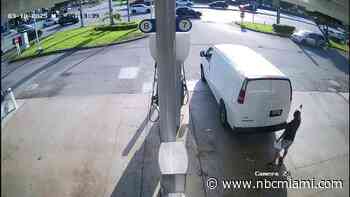 Video shows shots fired at gas station during NW Miami-Dade road-rage incident