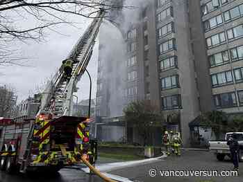 Fire breaks out at affordable housing highrise in Vancouver's West End