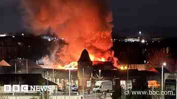 Fire crews tackle blaze at storage warehouse