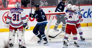 Winnipeg Jets edge Rangers 2-1 for 45th win of the season