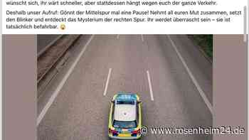 „Wie das schlechte WLAN“: Bayerische Polizei über Mittelspurschleicher - User begeistert