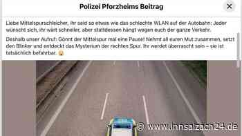 „Wie das schlechte WLAN“: Bayerische Polizei über Mittelspurschleicher - User begeistert