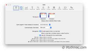 What tab design do you use in Safari on Mac?