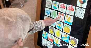 Care home uses giant tablet computer to bring residents together