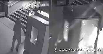CCTV shows moment burglar blows up Northumberland train station ATM before making off with £100,000