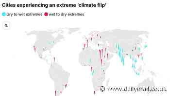 Revealed: The cities that have been hit with 'climate whiplash' - as scientists describe the bizarre pattern as 'global WEIRDING'