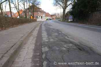 Sperrung der Lübbecker Straße in Rahden