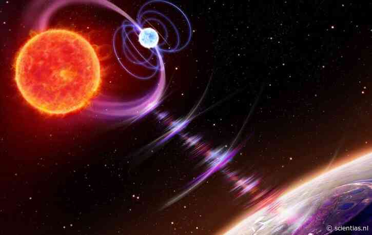 Dit verandert alles: onderzoekers ontdekken onverwacht twee sterren die samen radiopulsen uitzenden
