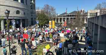 'Down with DOGE' rally draws hundreds to downtown Raleigh, protesting federal cuts